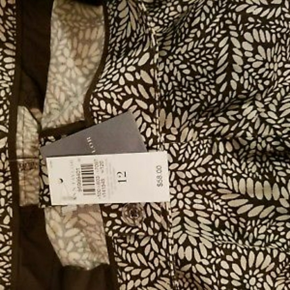 NWT Ann Taylor tencel cotton floral jean skirt. 12 - Picture 4 of 6